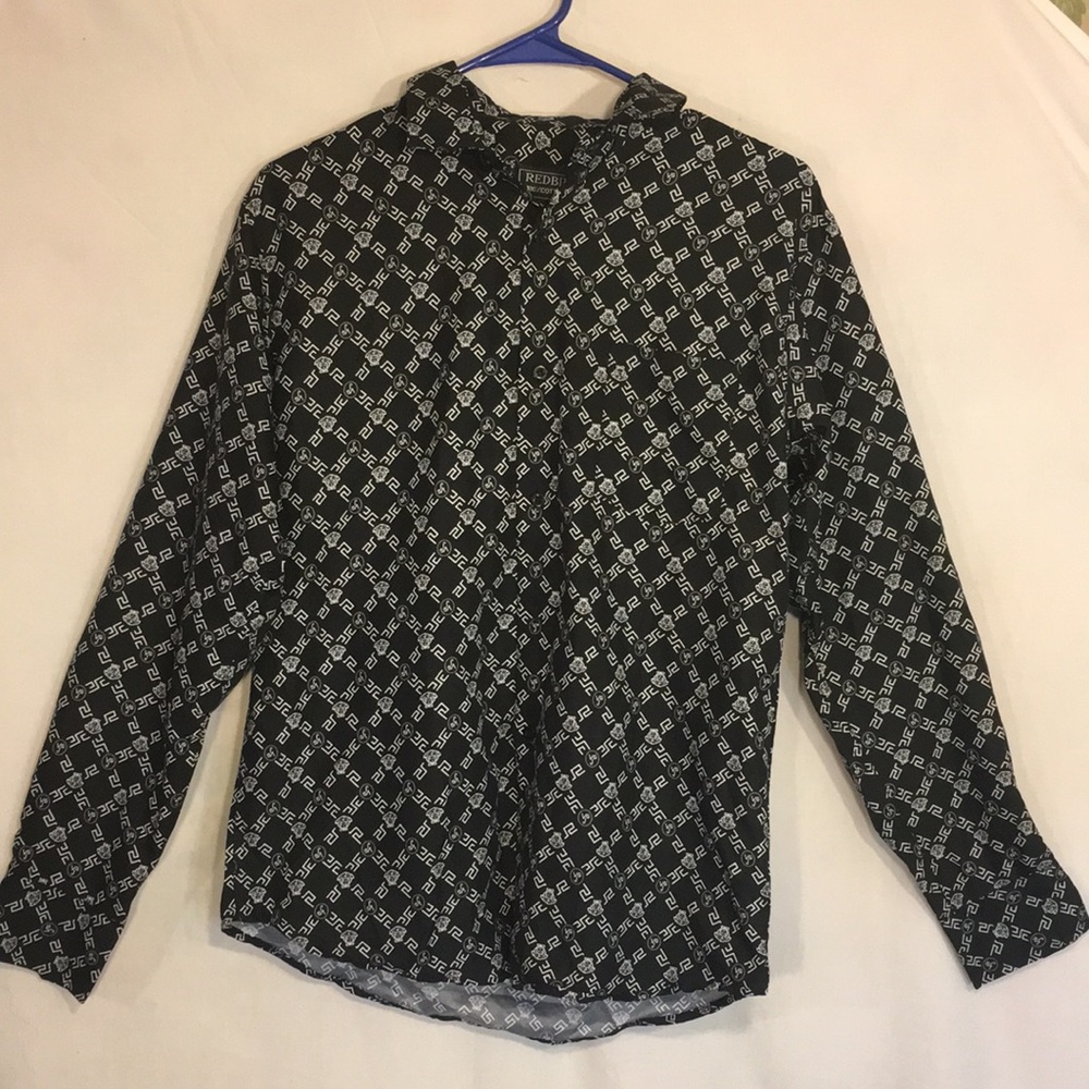 Men's Button-Down Long Sleeve Shirt by Redbird, Sz M